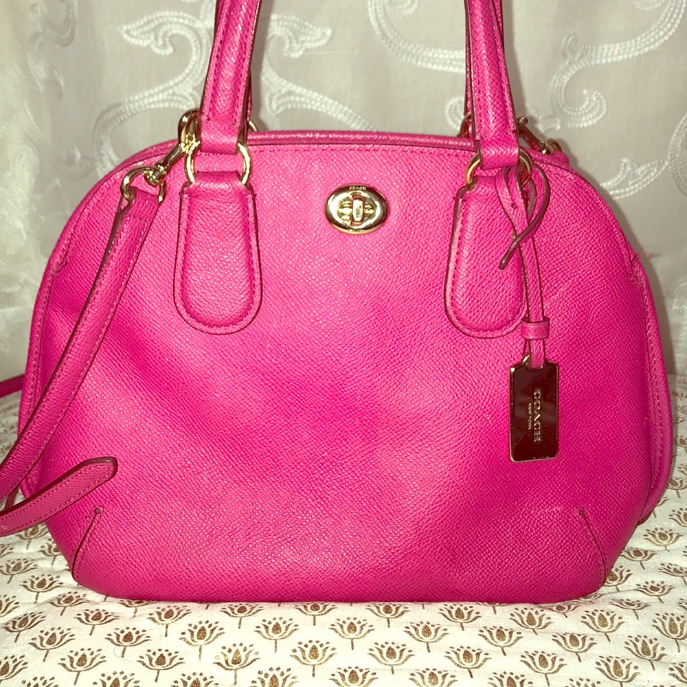 COACH - Mini Satchel Hot Pink  Gold Accents Purse